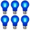 Luxrite A19 LED Edison Blue Light Bulbs 4.5W 60W Equivalent Clear Glass E26 Base, 6PK LR21723-6PK - alternate 1